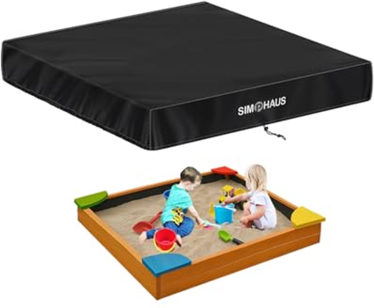 Zandbak Hoes 90x90x20cm Waterdicht UV Bescherming Afdekzeil voor Zandbak