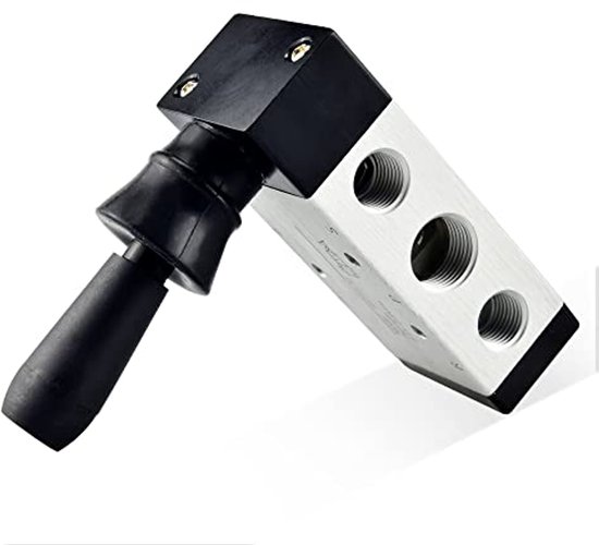TAILONZ Pneumatische 5/3-weg Handbediende Klep – 3/8 BSP, 0,2-0,8 MPa, Met Fittingen, Push-pull, 4H310-10 5 miniatura
