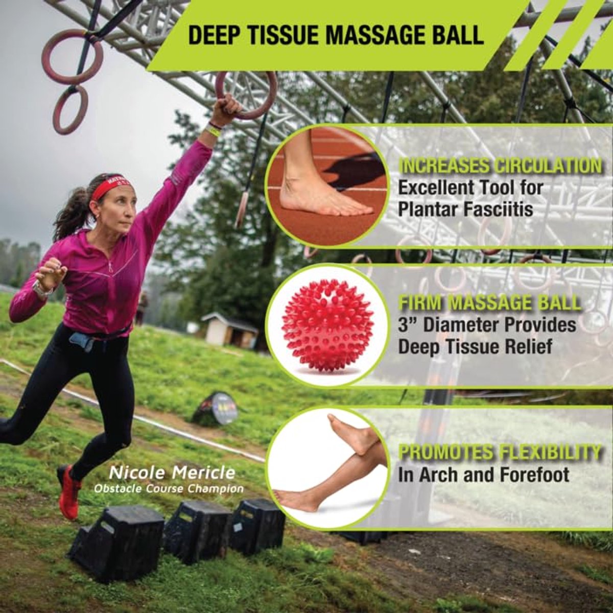Stekelige Massagebal met Hoge Dichtheid voor Diepe Weefselmassage