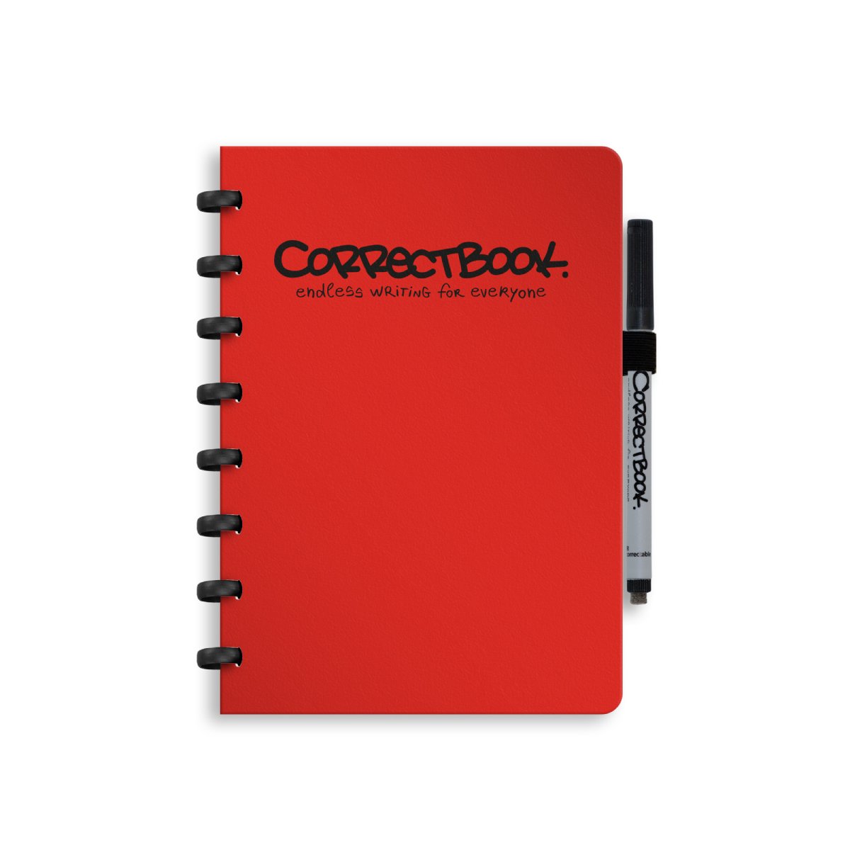 Correctbook A5 Uitwisbaar Notitieboek – Herbruikbaar schrift – Horizon Red – Gelinieerd – Inclusief pen & wisdoekje – Aanvulbaar met extra pagina’s
