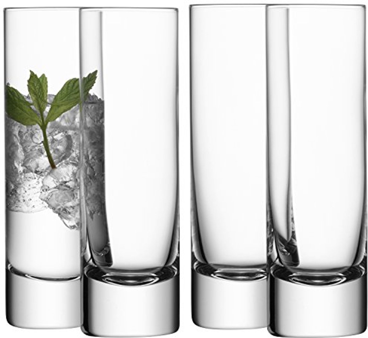 Set van 4 heldere longdrinkglazen 250ml - Tijdloos en Elegant