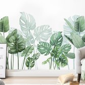 Sticker Planten - Jungle Muurdecoratie - Zelfklevend voor Woonkamer - Badkamer - Slaapkamer - Kantoor - Hal
