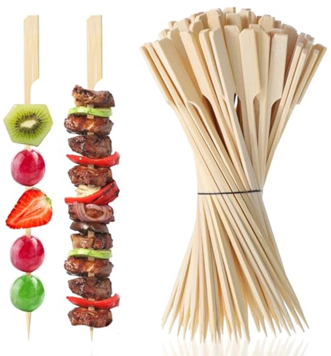 Houten Bamboespiesen 20 cm - 100 Stuks voor Vingerfood, Buffet en Grillen