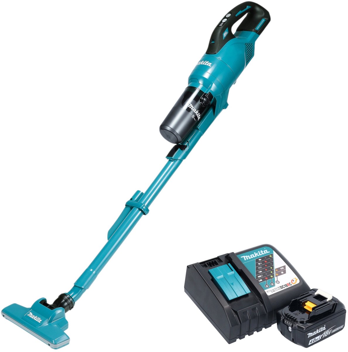 Makita DCL 286 FRM accustofzuiger 18 V 0,25 l borstelloos + 1x accu 4,0 Ah + oplader