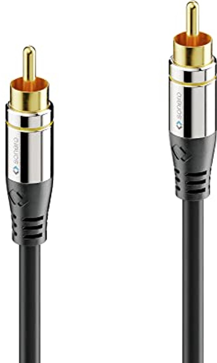 5 meter RCA-kabel voor subwoofer en versterker - Verliesvrije audioverbinding