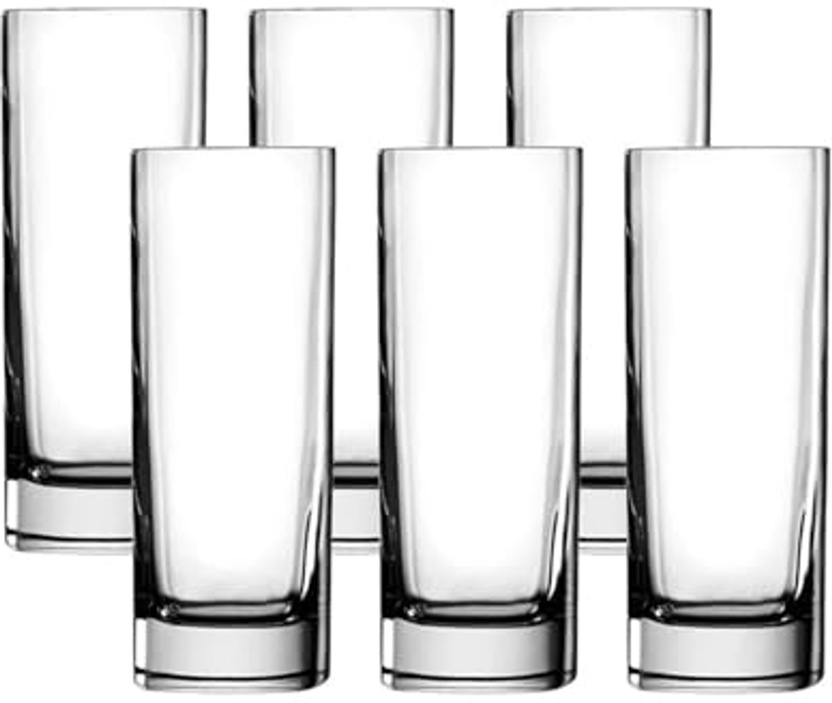 Set van 6 Vierkante Drinkglazen van 13,5 oz - Modern en Veelzijdig