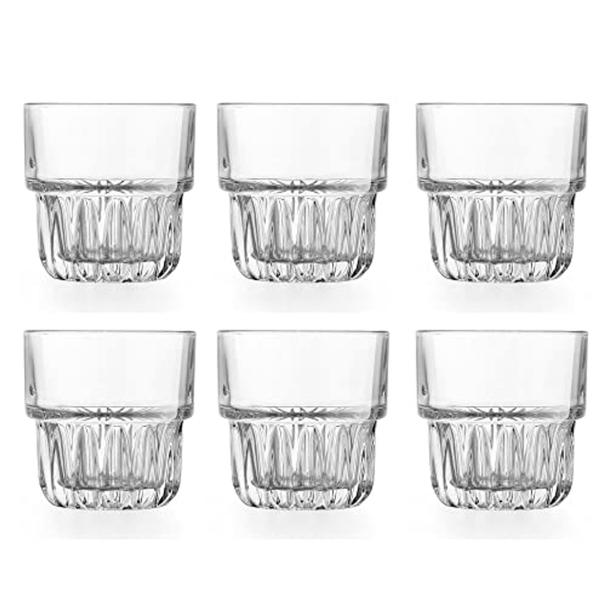 Drinkglas Set van 6 - 355 ml - Stapelbaar en Vaatwasserbestendig - Duurzaam en Hoge Kwaliteit
