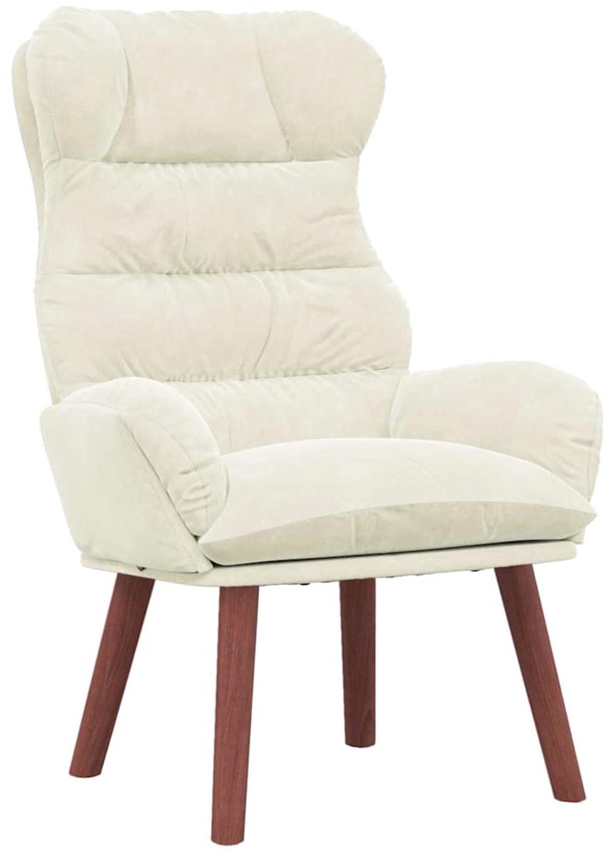 vidaXL Fauteuil - Crème - 69 - x - 74 - x - 93 - cm - Fluweel
