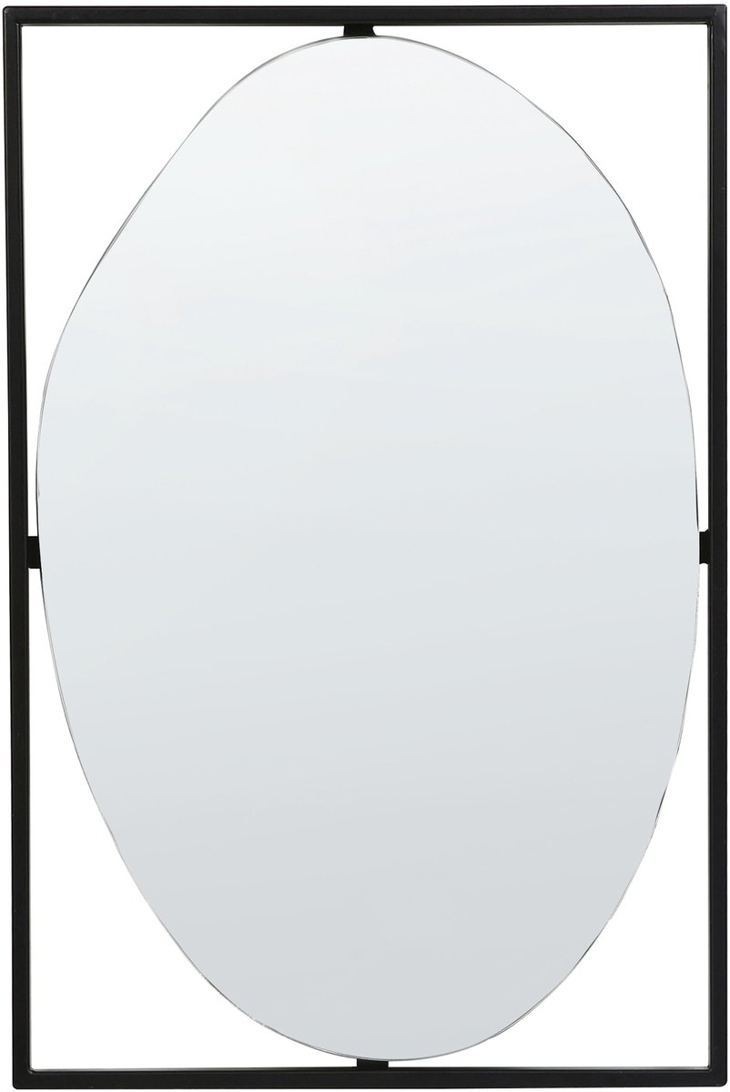 Beliani NIBELLE - Wandspiegel - Zwart - 40 x 60 cm - Glas