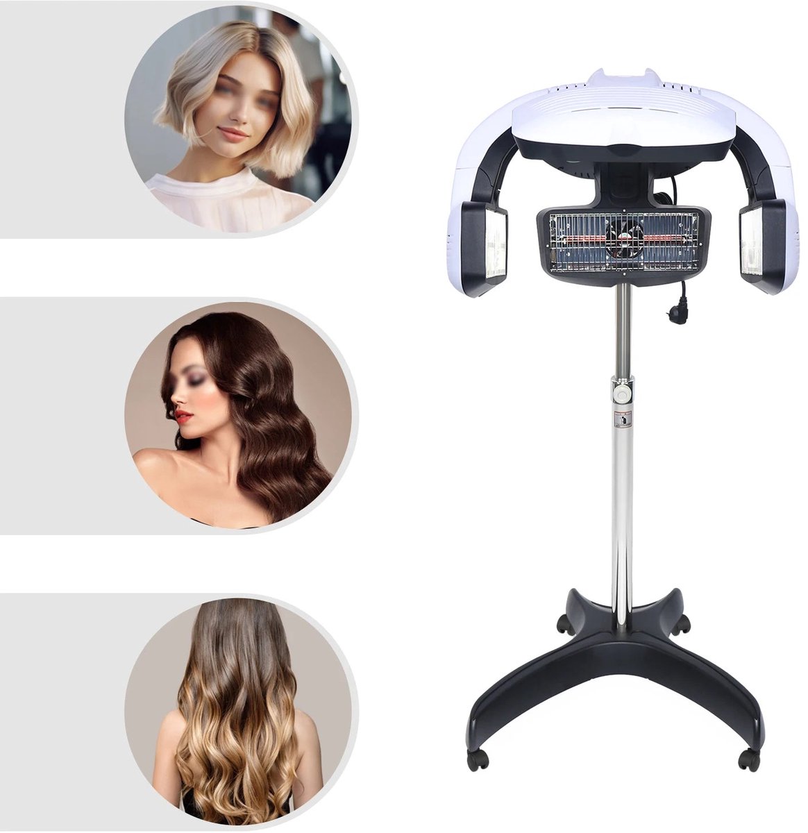 Haarverzorgingsmachine – Haardroger – Hair Steamer – Salonapparaat – Draagbaar – Verstelbare Temperatuur – Roestvrij Staal