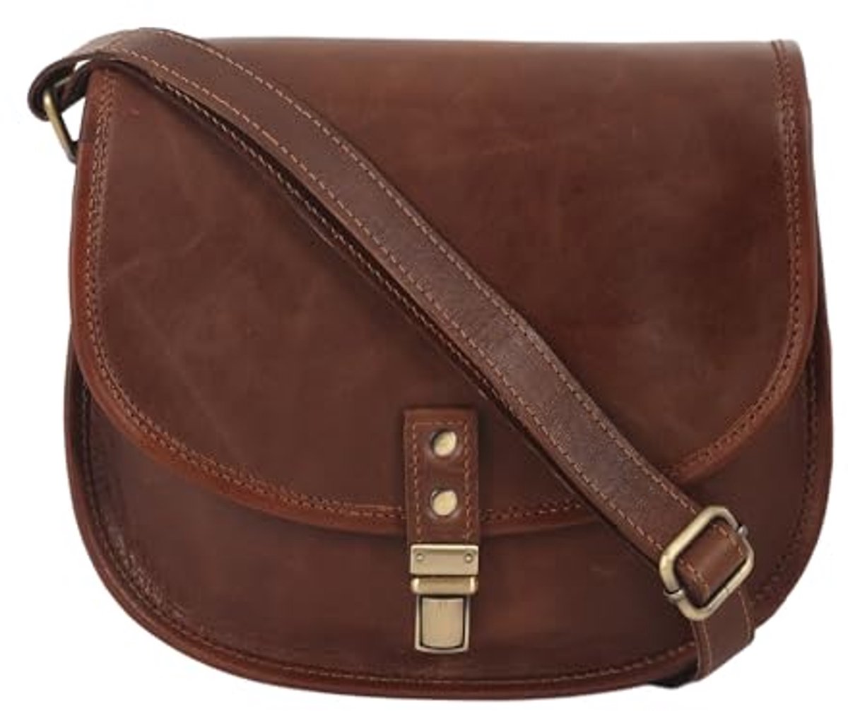 Dames Echt Leren Crossbody Schoudertas - Boho Chic Reistas