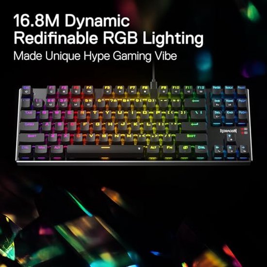 RGB Mechanical Gaming Keyboard 87 Keys with Aluminum Base and Silent Switches — afbeelding 3