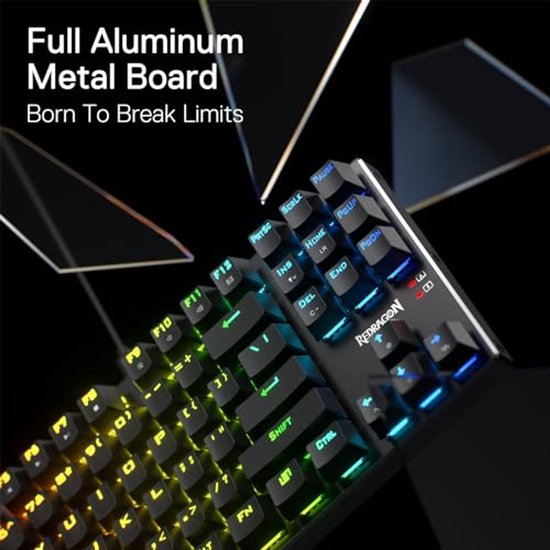 RGB Mechanical Gaming Keyboard 87 Keys with Aluminum Base and Silent Switches — afbeelding 4