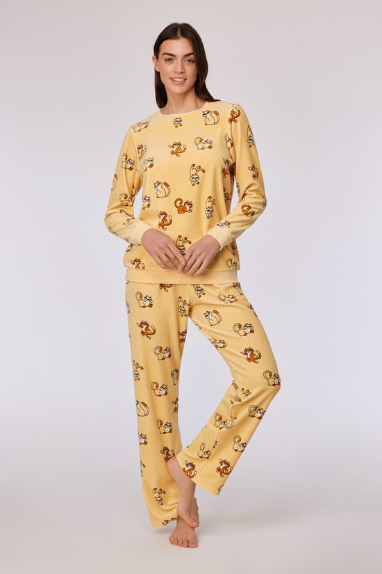 Mey ROYAL GARDEN rood printje pyjama (215) - Lingerie Badmode