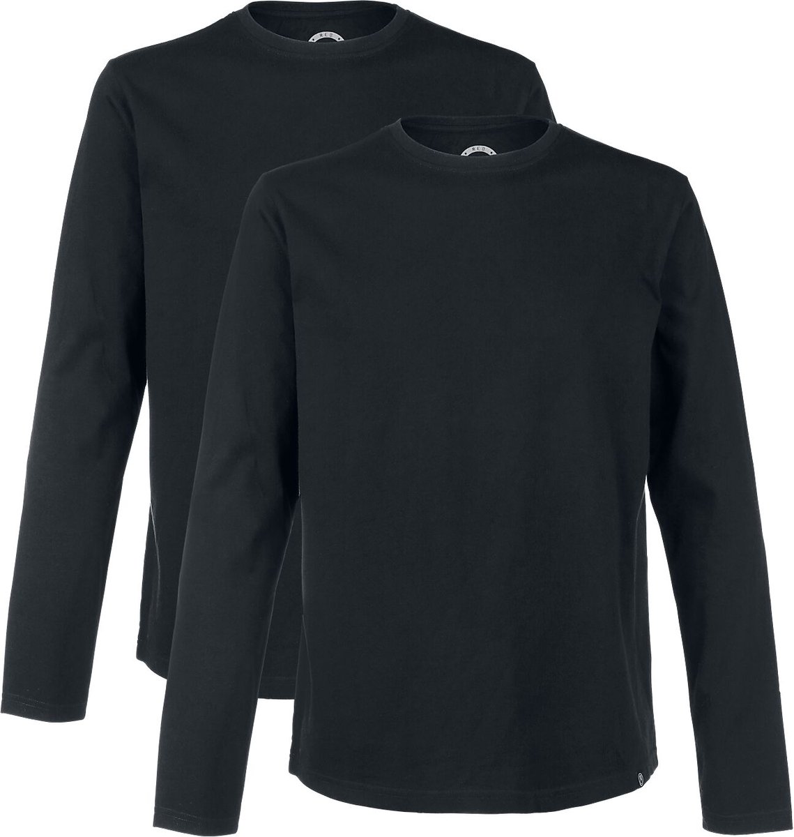 R.E.D. Rock-Engineered Design Dubbelpak basic longsleeves in zwart - Heren - M