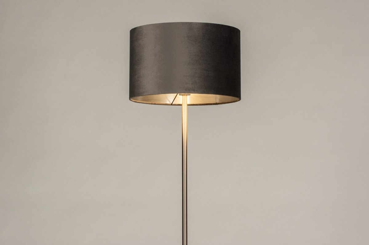 Lumidora Vloerlamp 31188 - REGINA - E27 - Grijs - Zilvergrijs - Zilver -oud zilver - Staalgrijs - Staal - ⌀ 40 cm