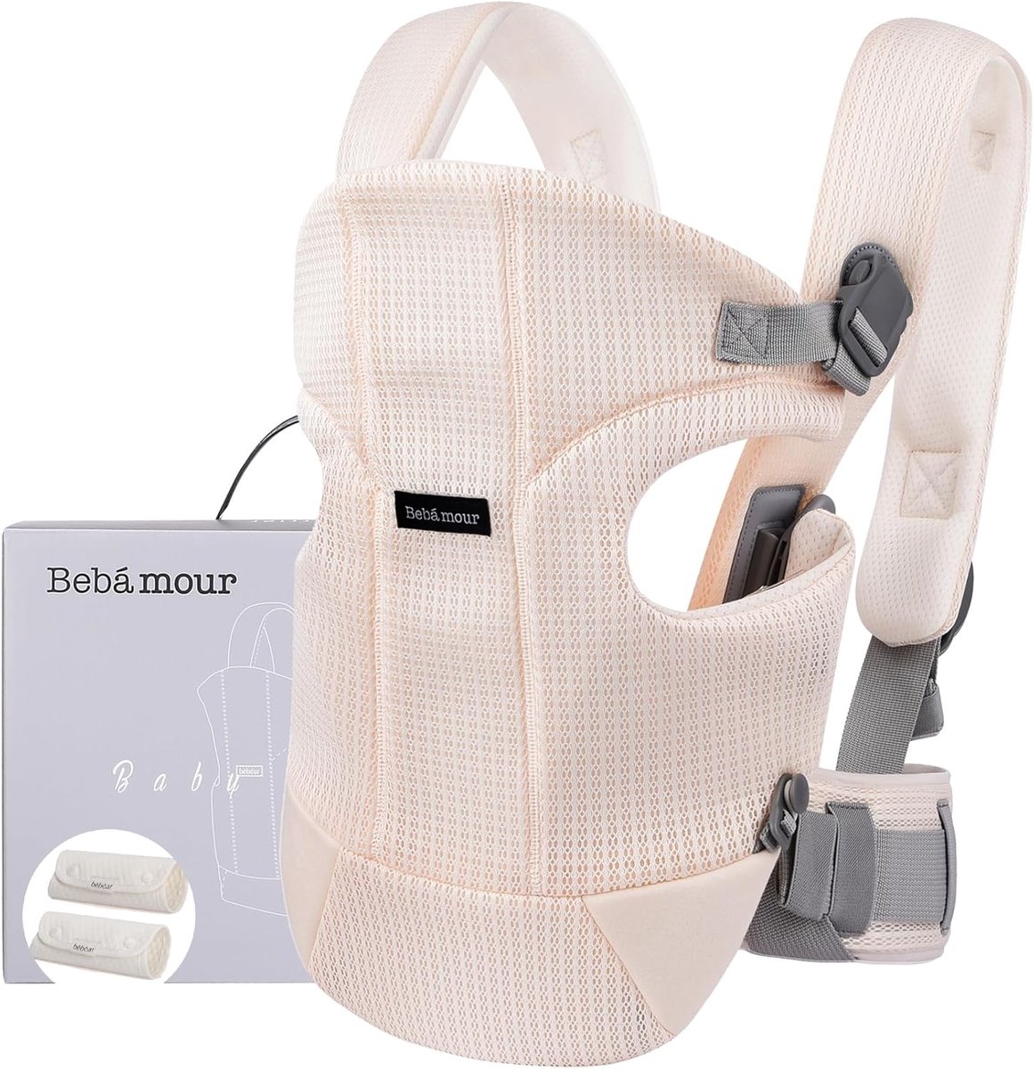 Image of 3-in-1 Babydrager met 2 Slabbetjes voor Comfortabel Draaggemak