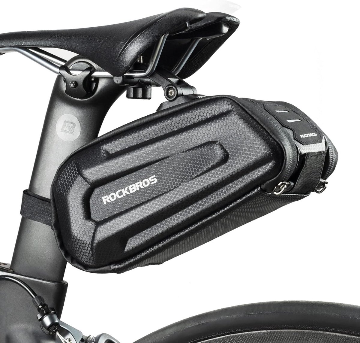 Fiets Zadeltas Waterafstotend met Harde Schaal, Snelsluiting en Reflecterende Details voor MTB en Racefiets - 1,8 L