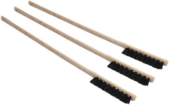 Plattenbürste mit Ziegenhaar-Borsten | Bürste mit Holzgriff