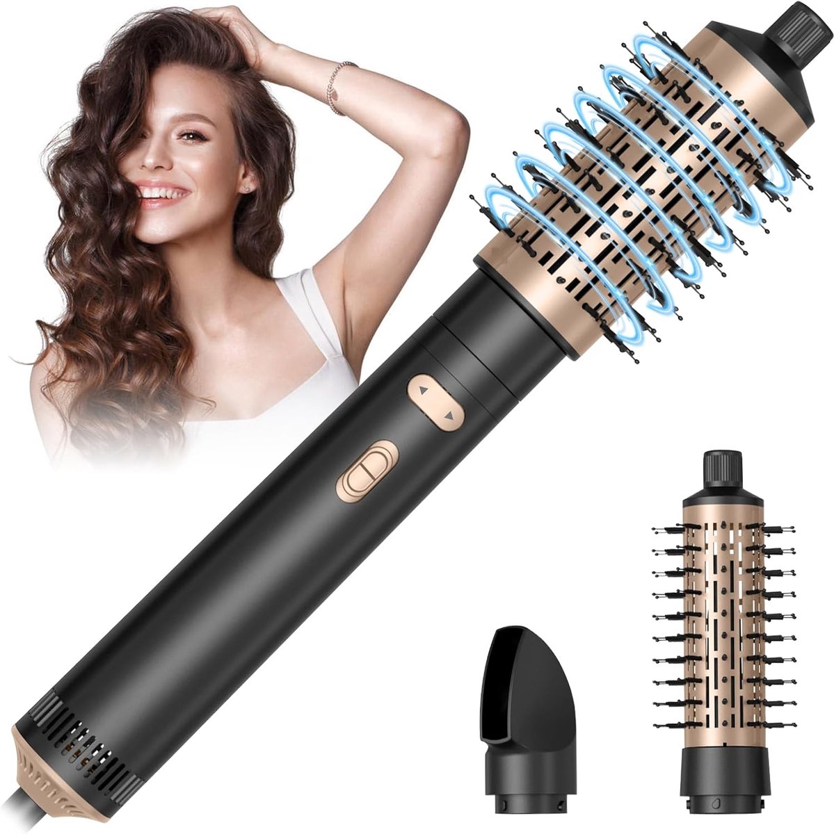 3-in-1 Warmeluchtborstel Set voor Drogen en Stylen met Keramische Technologie