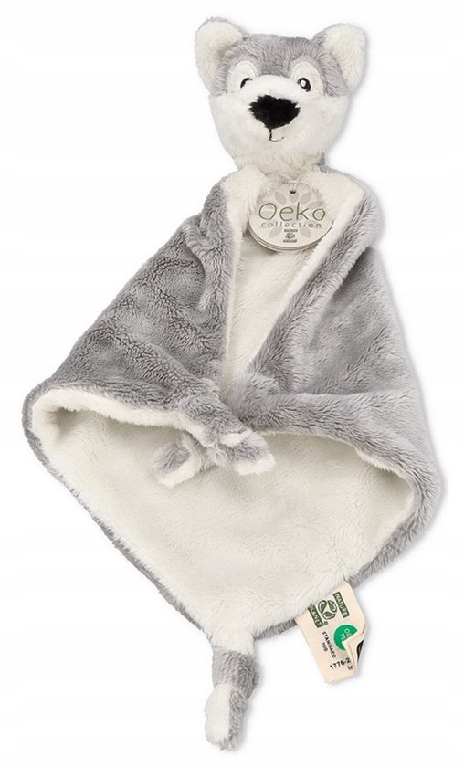 Doudou Peluche Loup Gris 40 Cm Super Doux - Cadeau Enfant Neuf