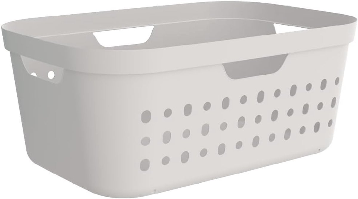 Witte Wasmand van Kunststof - 39L, Ruimtebesparend en Duurzaam