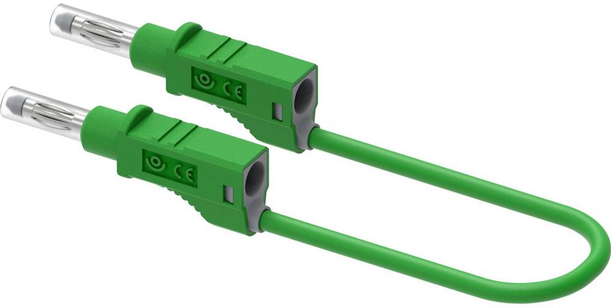 Electro PJP 2210/600V-CD1-25V Meetsnoer Steekaansluiting 4 mm 25 cm Groen 1 stuk(s)
