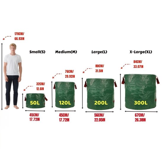 Livé® Extra Grote Bladzak 200L - Sterke Tuinafval Tas met Handgrepen van Livé® — afbeelding 4