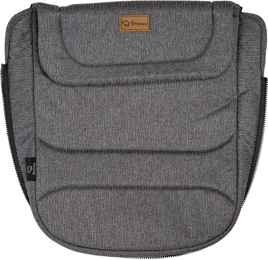 BRONEA® EXQUISE 2.0 Luxe multi-functionele kinderwagen 3 in 1 incl. Autostoel - MATRAS, Buggy, Luiertas, Voetenwarmer, Regenhoes, Muggen net & Zonneklep - grey/grey van Merkloos — afbeelding 3