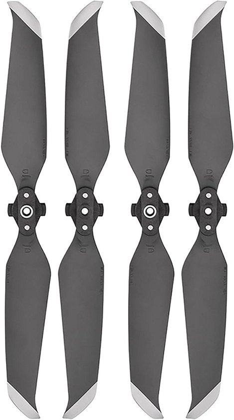 Allecto plus - Set van 2 paar geluidsarme drone propellers voor DJI Mavic Air 2 en Mavic Air 2S - Zilveren rand - Drone accessoires met verbeterde prestaties