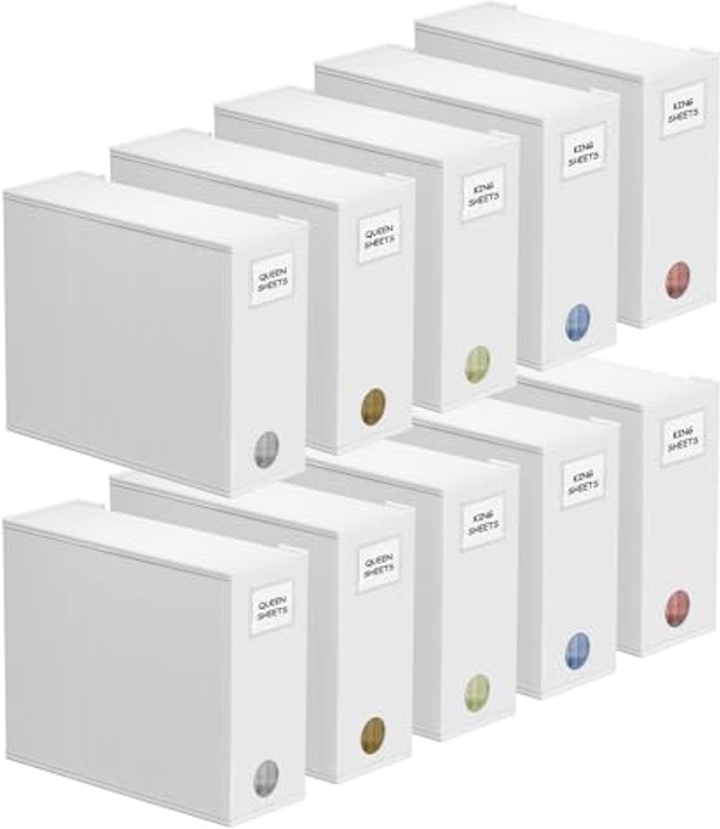 Set van 10 beddenlakenorganizers - opvouwbare opslag voor linnenkast