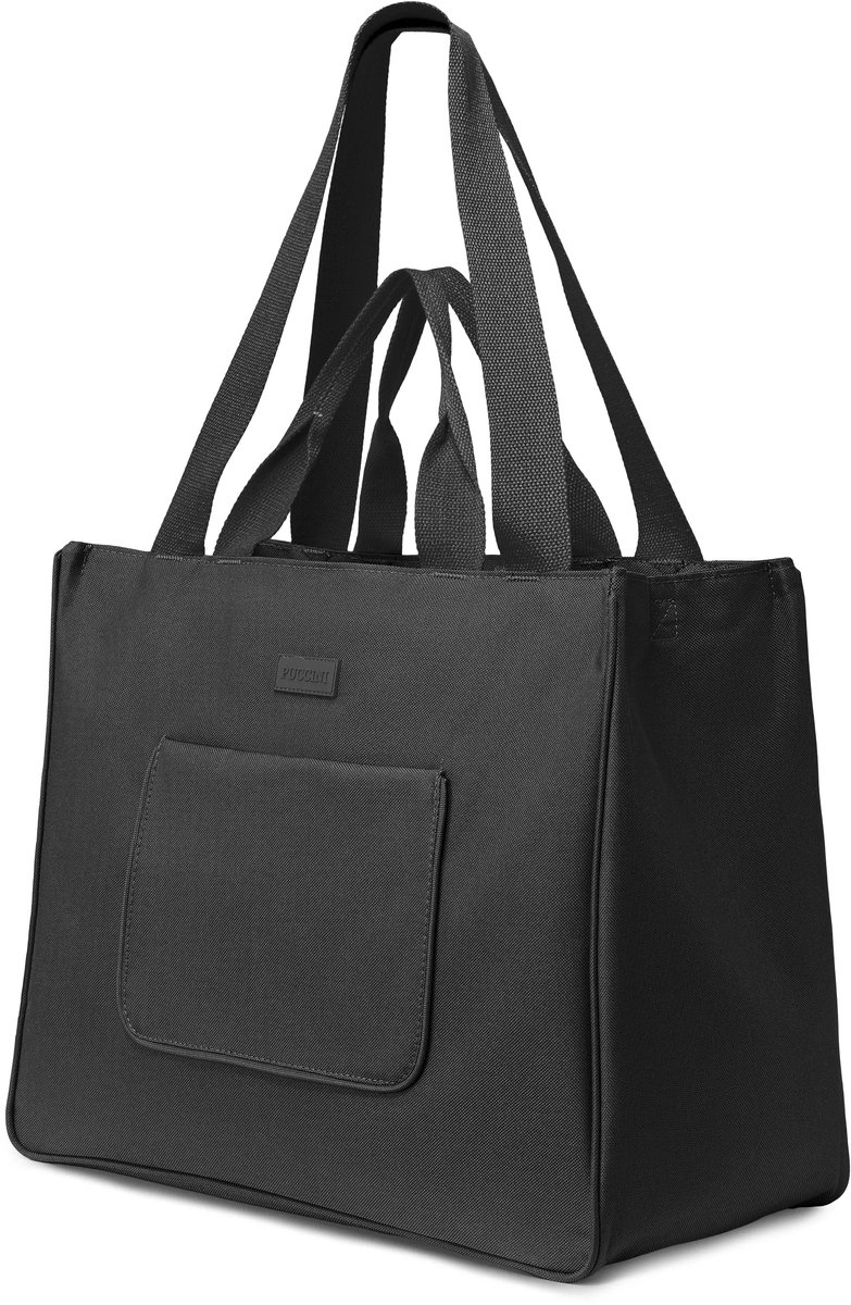 Puccini Shopper Tas Zwart Materiaal Laptopvak 15.6" TD250-1