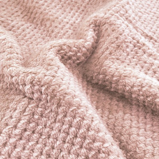 Byrklund Plaid Bubble Cuddle - 130x160 - 100% Polyester - Oud Roze