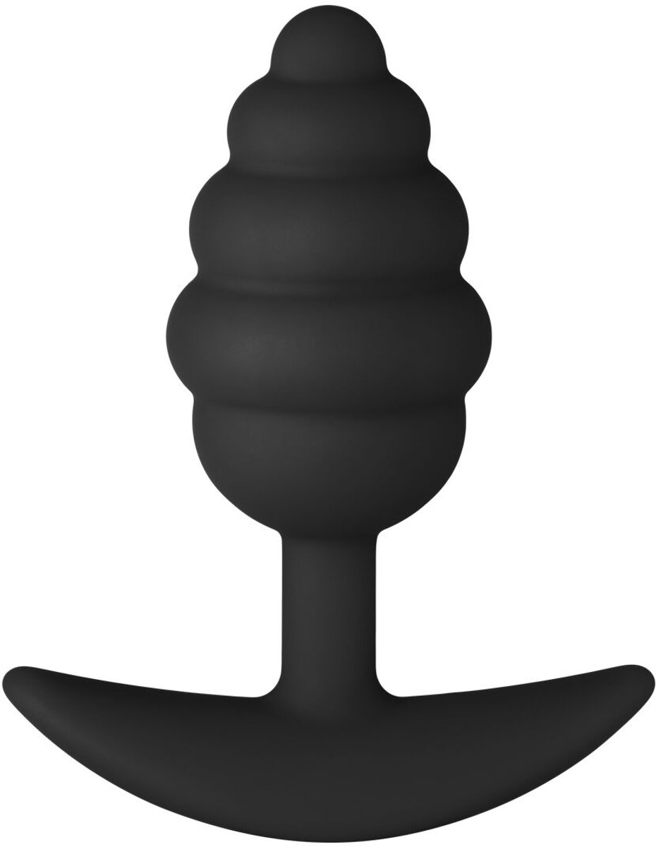 Forto F-83 Spir plug Anaalplug - Zwart - 11.2 cm