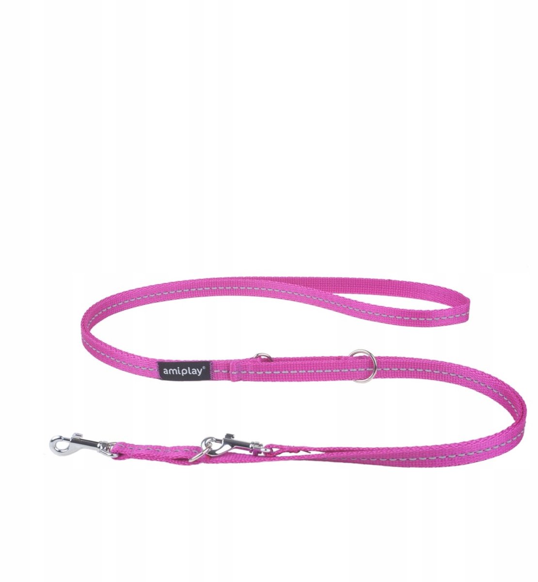 Amiplay Reflective Hondenlijn Verstelbaar 6-in-1 Roze S 200x1cm