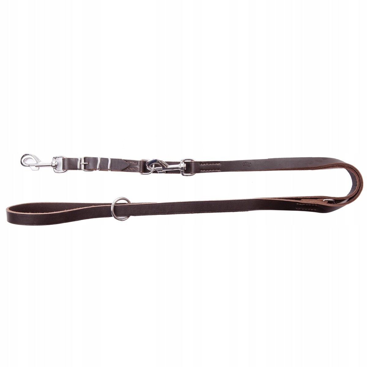 Dingo Verstelbare Leren Hondensnoer 1,5x220cm Bruin