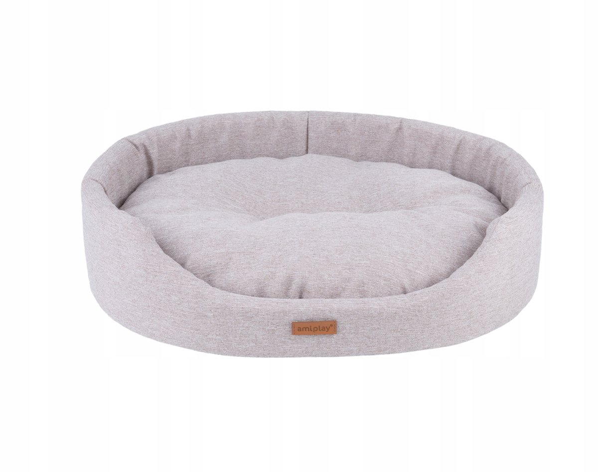 Amiplay Montana XL Ovaal Hondenkussen Beige - Comfortabel & Stijlvol