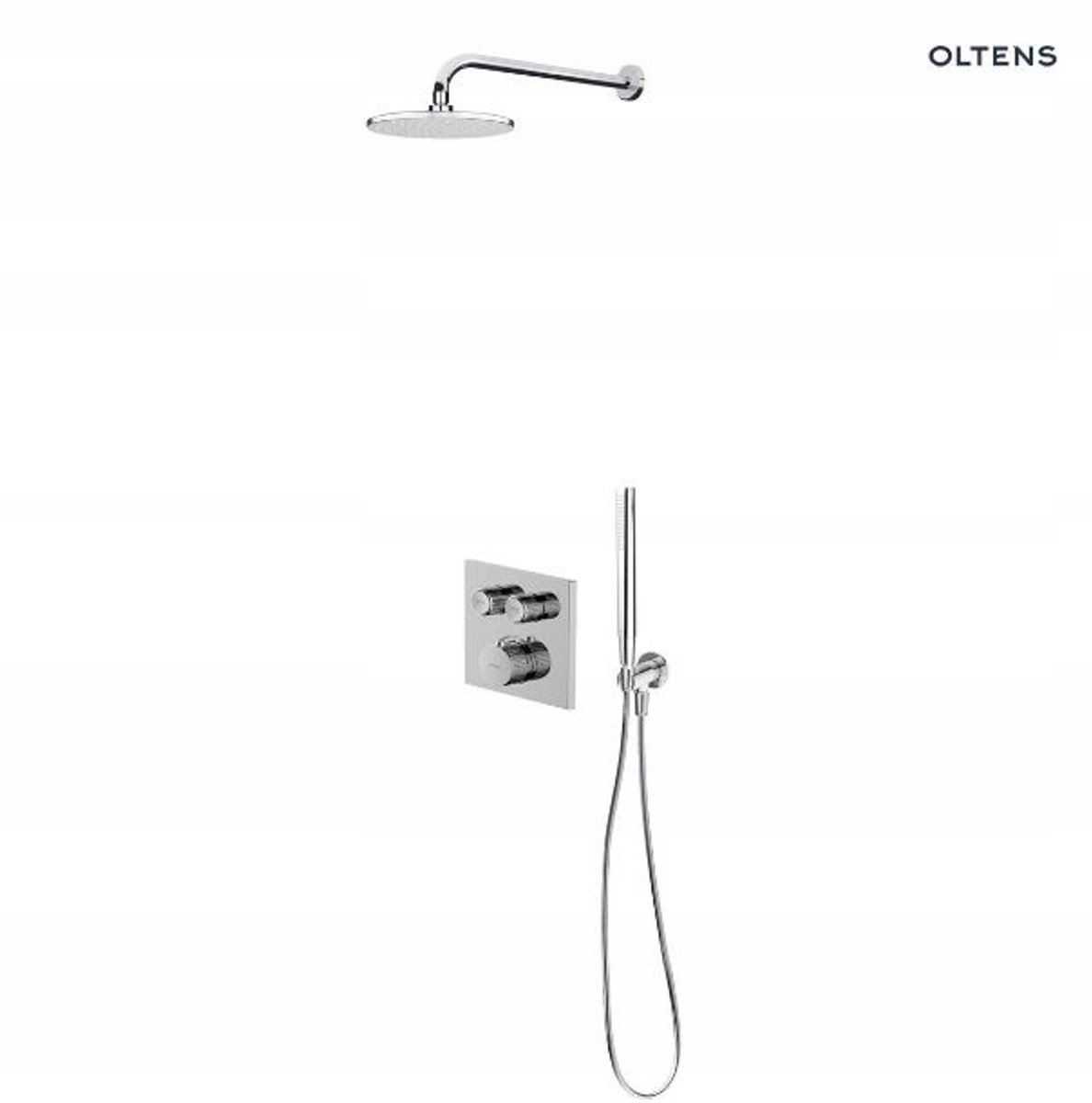 Oltens Onega S thermostaatkraan met regendouche 22cm, chroom