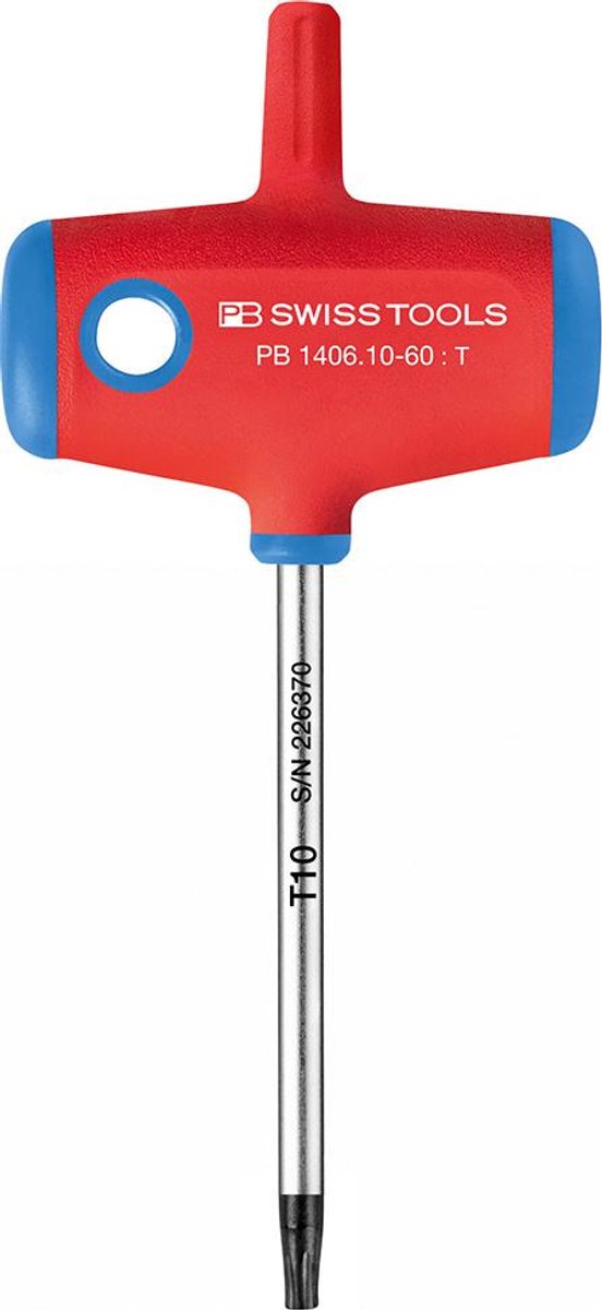 PB Swiss Tools Torx Schroevendraaier T10x60mm met Dwarsgreep