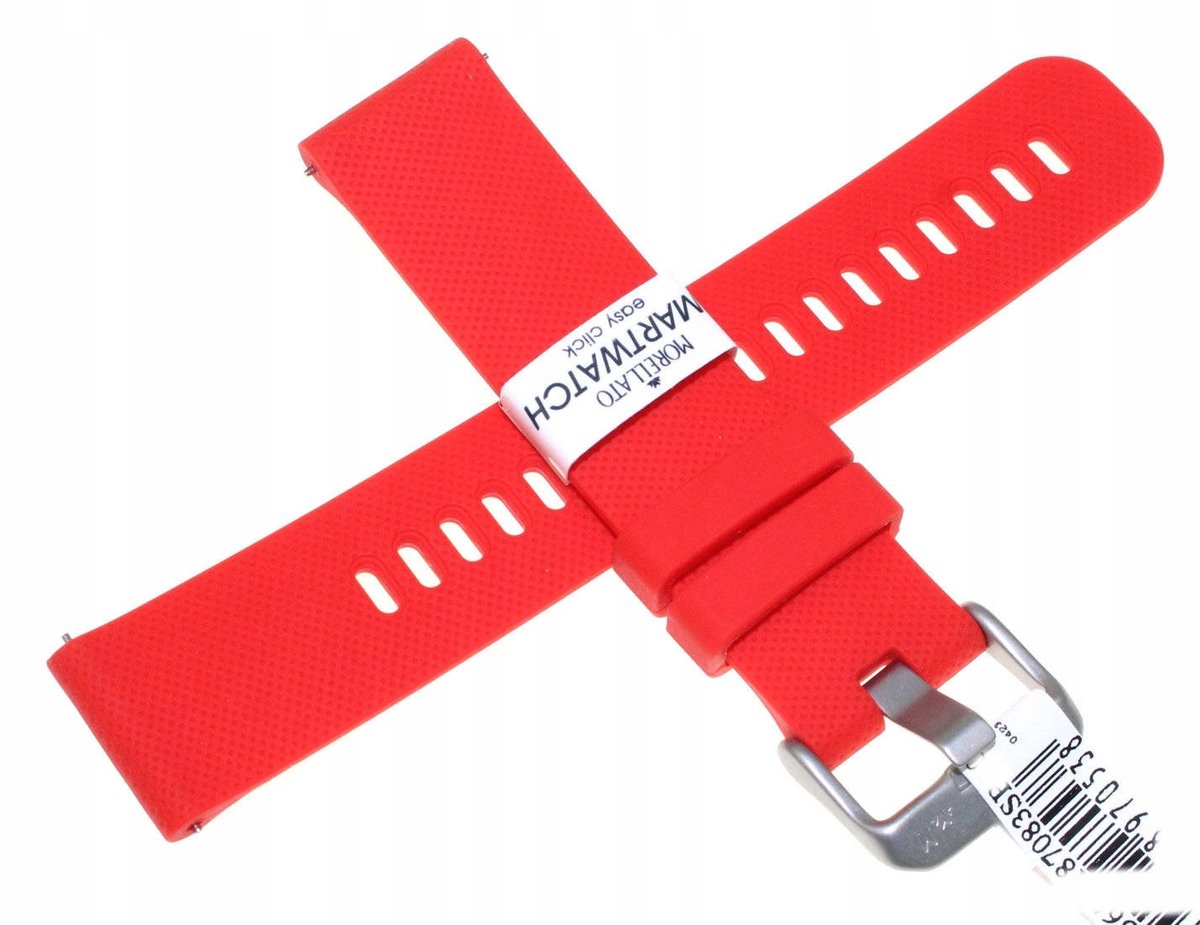 Morellato Rode Siliconen Horlogeband 18mm - Easy Click