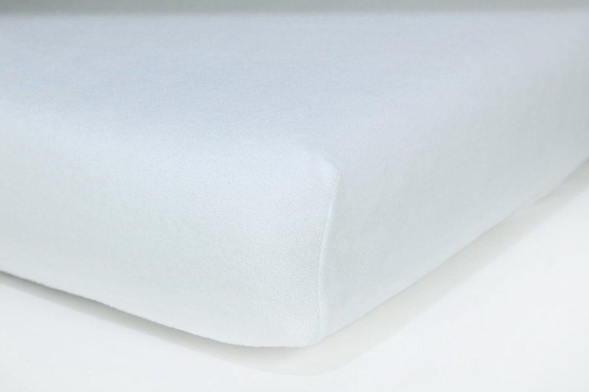 Hoeslaken Badstof met Elastiek Wit 80x160 cm