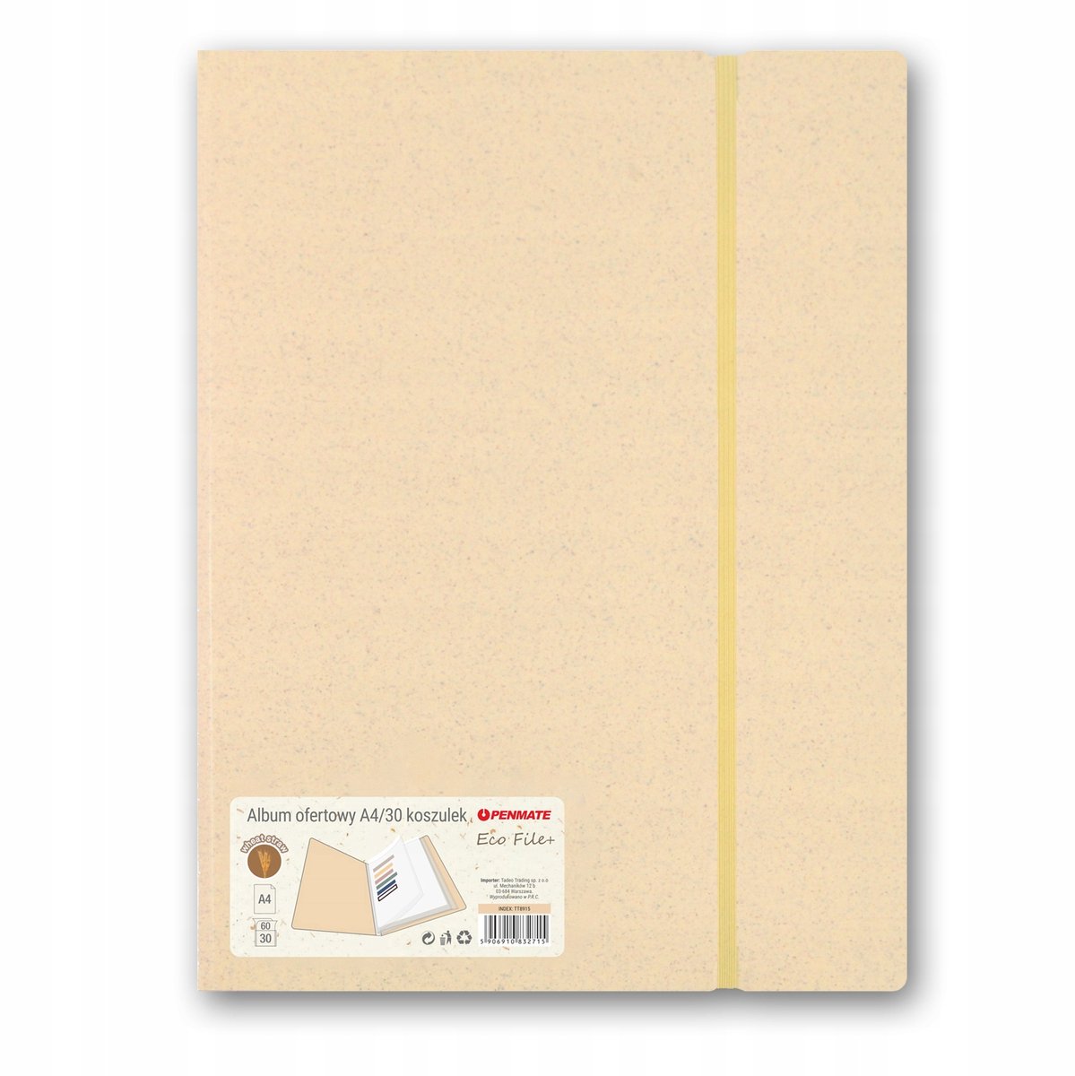 Penmate A4 Dossier Map met 30 Eco Hoezen - Geel