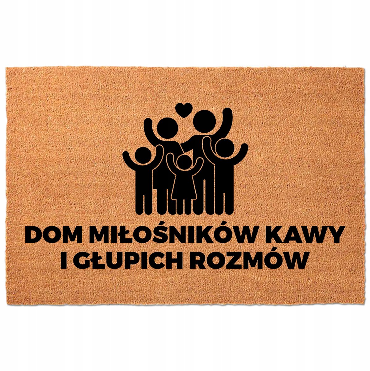 Kokosmat Deurmat Beige 40x60cm - Coffee & Fun Conversations