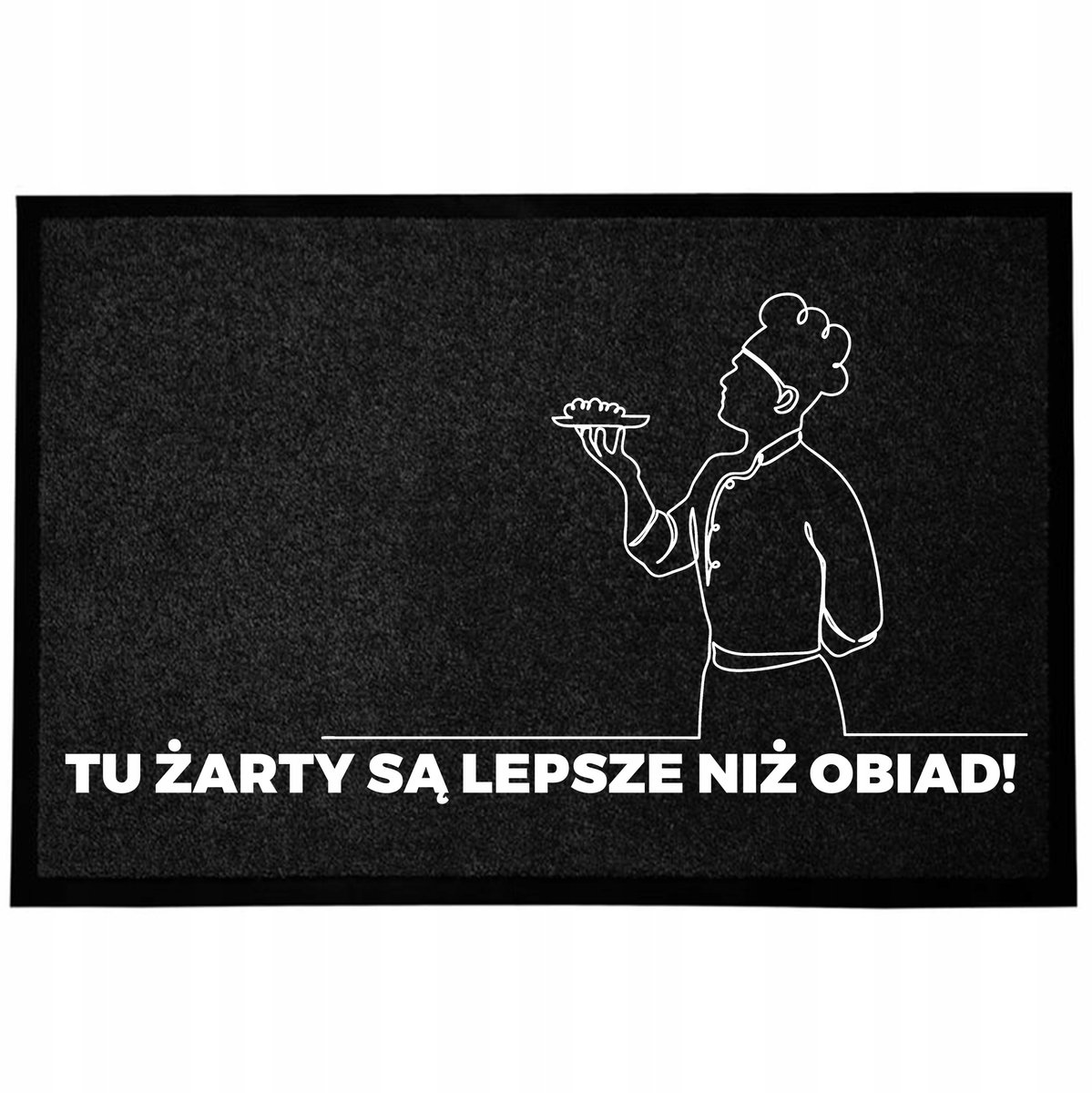 Grappige Deurmat "Hier zijn grappen beter dan diner!" 40x60cm Antislip