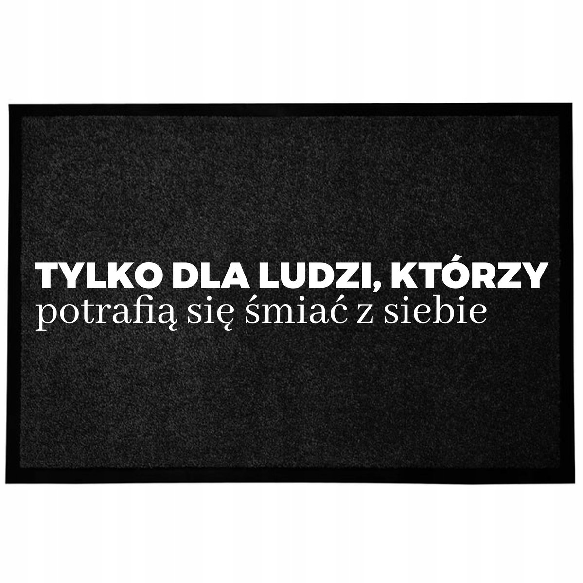 Grappige zwarte deurmat 40x60cm - Antislip & Sneldrogend