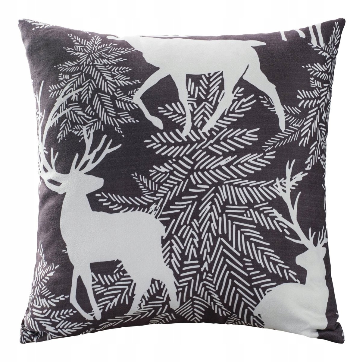 Decoratieve kussensloop Darymex 43x43 cm, met rendierenprint, zwart