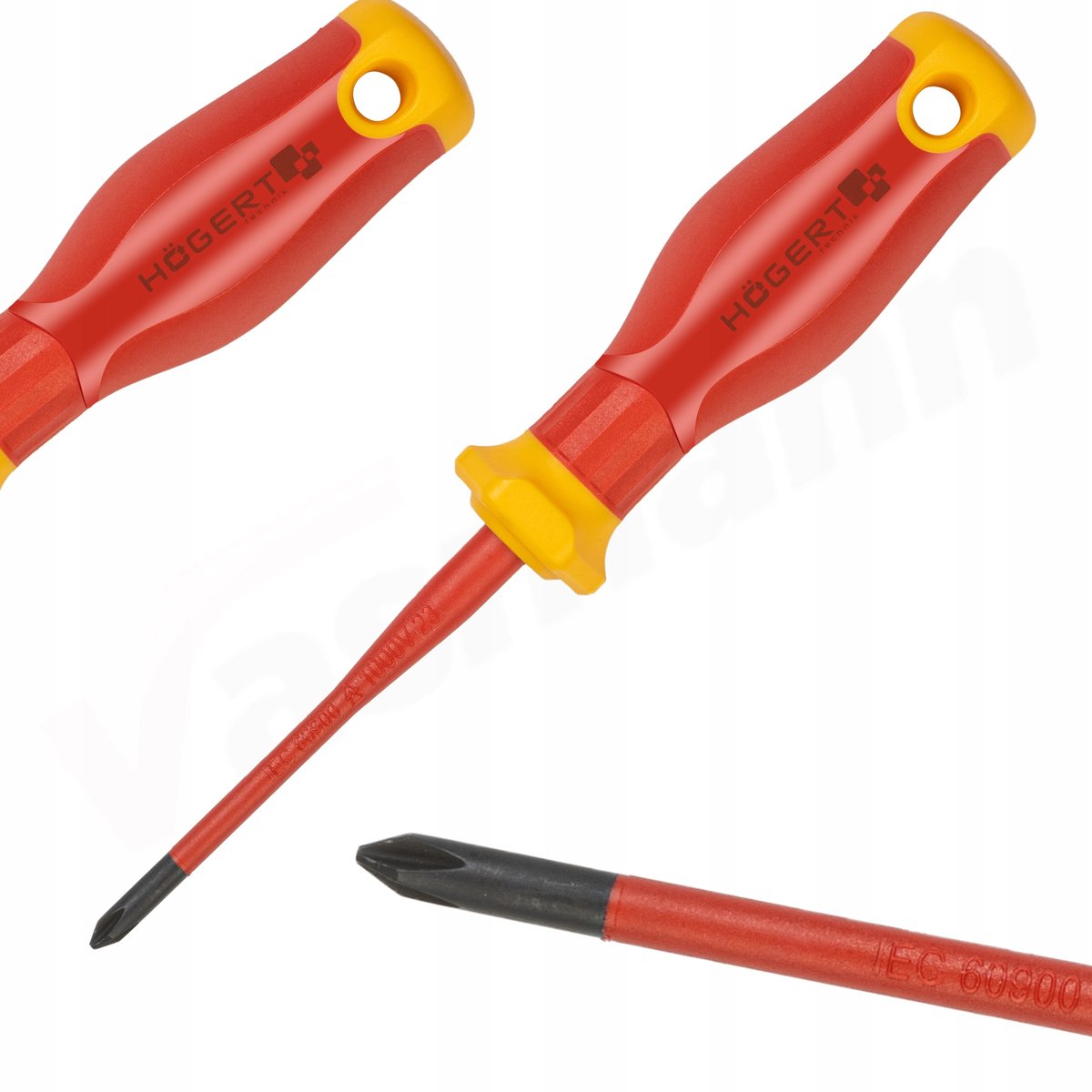 Geïsoleerde Kruiskopschroevendraaier PH1 80mm 1000V SLIM S2