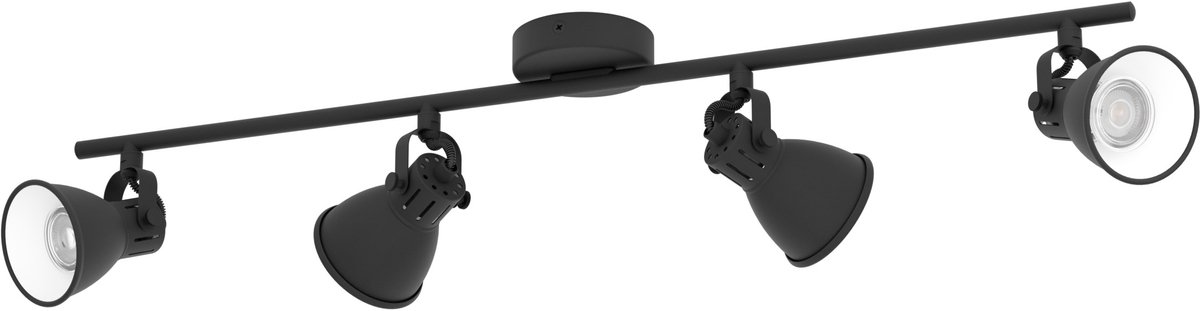 EGLO Seras 2 Spot - GU10 - 4 lichts - 77 cm - Zwart