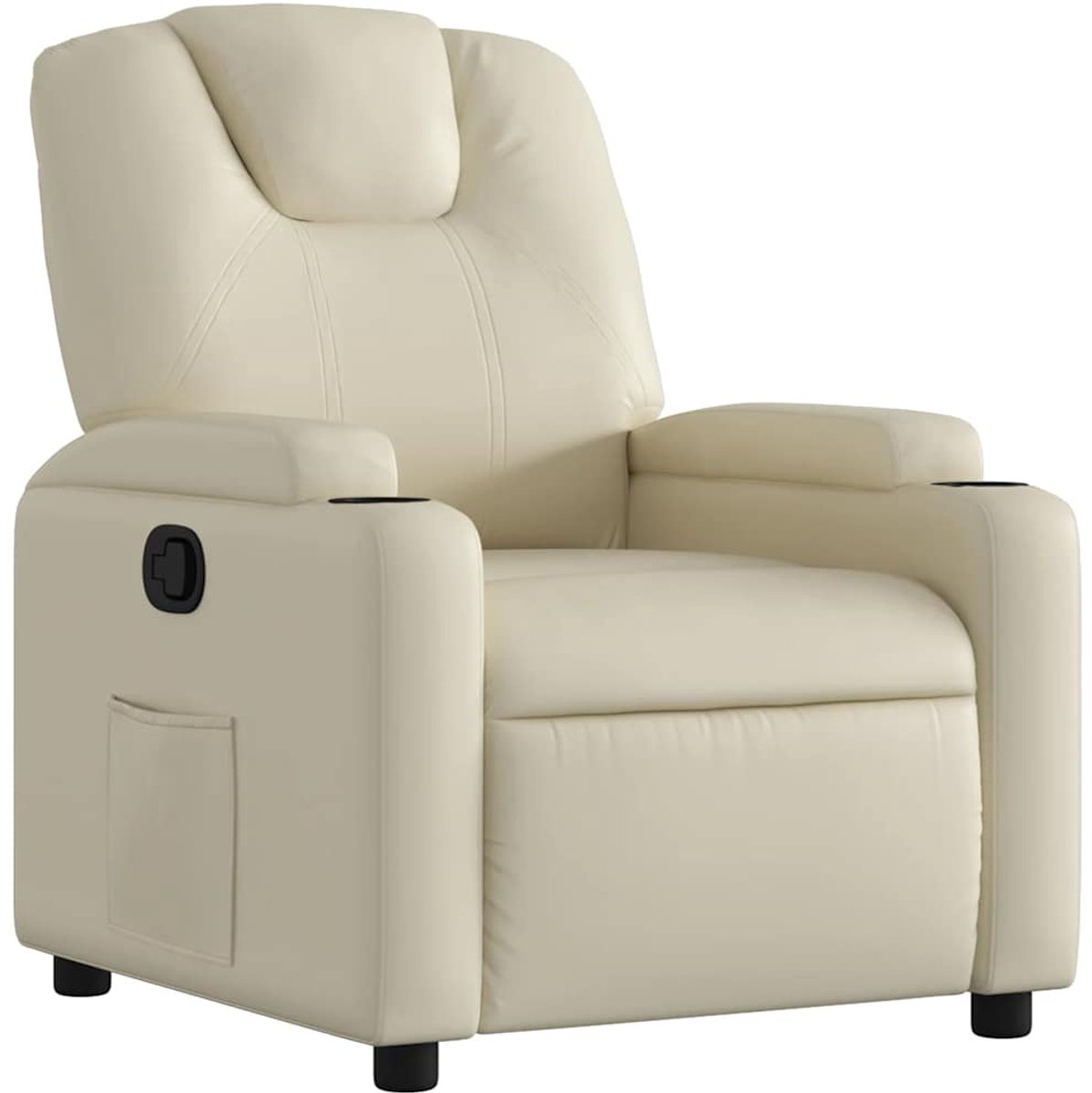 vidaXL Fauteuil - verstelbaar - kunstleer - crèmekleurig