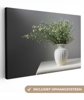 Tableau sur toile Nature morte - Vase - Fleurs - 30x20 cm - Décoration murale